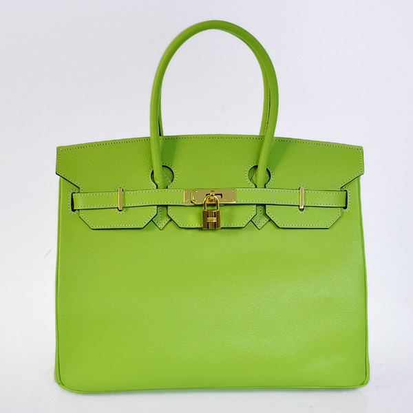 H35PSGG Hermes Birkin 35CM Palm strisce in pelle verde con Go